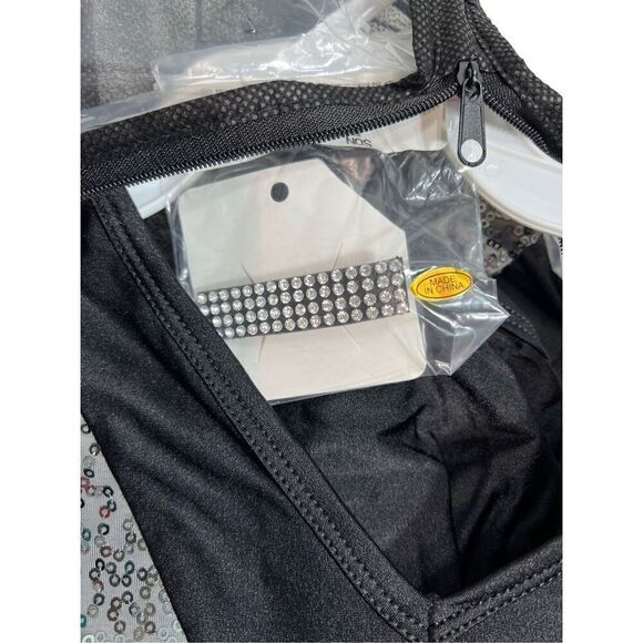 Curtain Call One Leg Dance Costume Leotard Child Size XL CXL Color Guard 3Pc NWT - Picture 12 of 14